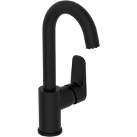 Смеситель для раковины VitrA Flow Soft A4316036EXP без донного клапана, черный матовый