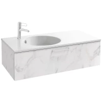 Тумба белый мрамор 100 см Jacob Delafon Odeon Rive Gauche EB2516-R6-NR4