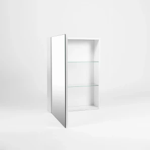 Изображение товара зеркальный шкаф 50x70 см белый l/r viant куба vkub50-zsh