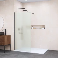 Душевая перегородка RGW WA-010B Walk-in 351001014-24 140 см, профиль черный матовый, стекло матовое