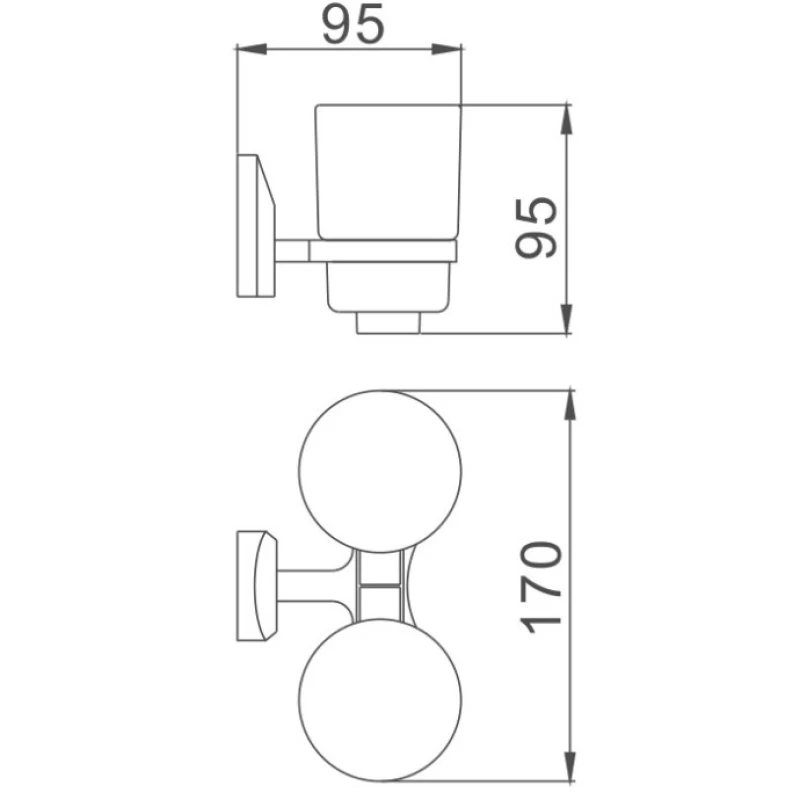 Стакан двойной Haiba HB1608