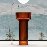 Раковина напольная 45x45 см Abber Kristall AT2702Opal-H