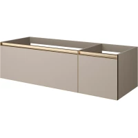 Тумба под раковину Armadi Art Quatro Daphne 790-M2-140-D-MG-LED 140 см L, подвесная, с подсветкой, бежевый матовый