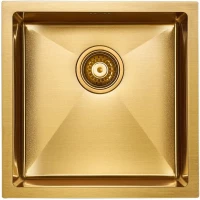 Кухонная мойка Paulmark Gerberg PM254444-BG 44x44 см, золотой матовый