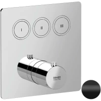 Термостат для ванны Remer X Style X99QD3KBNO встраиваемый, черный матовый