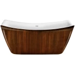 Изображение товара акриловая ванна 170x78 см lagard meda brown wood lgd-mda-bw