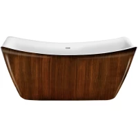 Акриловая ванна Lagard Meda Brown Wood lgd-mda-bw 170x78 см, отдельностоящая, коричневый
