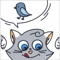 Декор Kerama Marazzi Кошки-Мышки. Птичка 20x20 NT/A134/5009