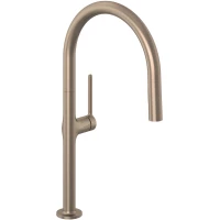 Смеситель для кухни Kludi Reef 50851N175 с выдвижным изливом, бронза матовая
