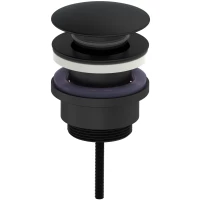 Донный клапан для раковины Oliveeka OL-SS07-MB универсальный, черный матовый