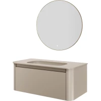 Комплект мебели Armadi Art Voi Daphne 782-100-D + 786-100-D без отв. + 545-80-G 102 см, подвесной, бежевый матовый