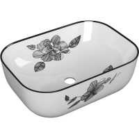 Раковина-чаша Point Венера PN43073WB 46x33 см, накладная, черный/белый