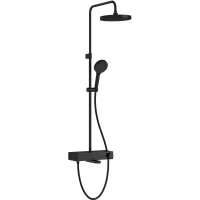 Душевая система VitrA Core Round A4730936EXP 250 мм, с термостатом, черный матовый