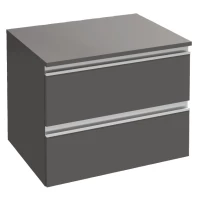 Комод серый антрацит глянец 60,1 см 2 ящика Jacob Delafon Vox EB2060-RA-442
