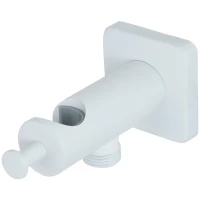 Подключение для душевого шланга с держателем Lemark LM3785MW белый матовый