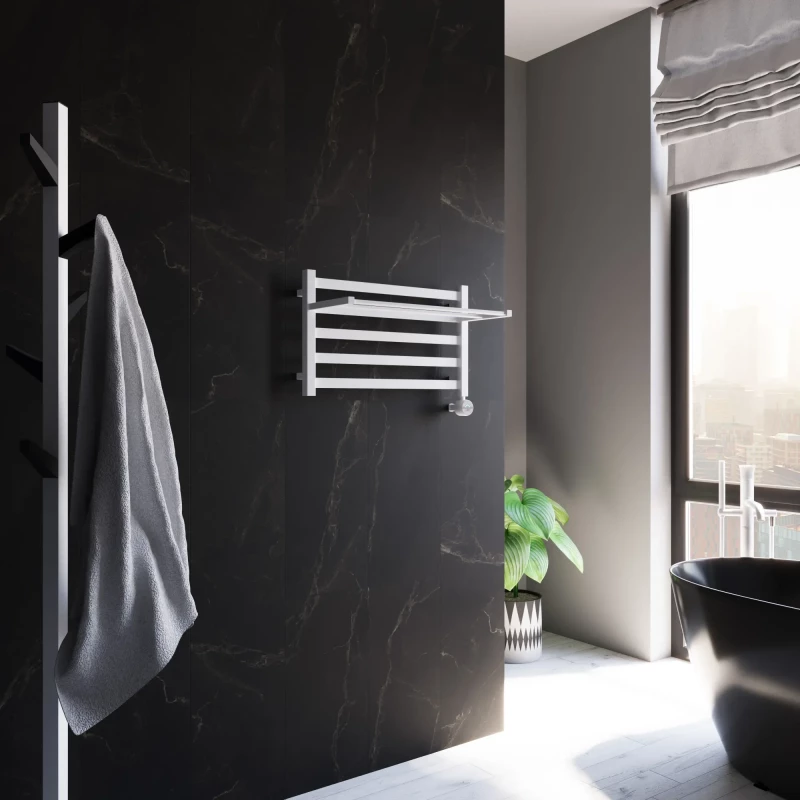 Полотенцесушитель электрический Grota Comfort 4650186715913 375x630, ТЭН левый/правый, белый матовый Полотенцесушитель электрический Grota Comfort 4650186715913 375x630, ТЭН левый/правый, белый матовый