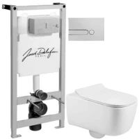 Комплект подвесной унитаз MEER MR-2103 + система инсталляции Jacob Delafon E5504-NF + E4326-CP