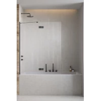 Шторка на ванну Radaway Essenza Brushed GunMetal PND II 100 Left 110002100-92-01L 100 см L, профиль оружейная сталь матовый, стекло прозрачное