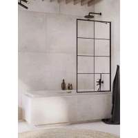 Шторка для ванны Radaway Idea Black PNJ II Factory 90 10001090-54-55 прозрачное