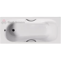 Ванна чугунная Goldman Donni DN17080H 170x80 см, с отверстиями под ручки, белый