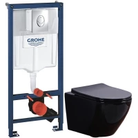 Комплект подвесной унитаз Esbano Azalea ESUPAZALB + система инсталляции Grohe 38721001