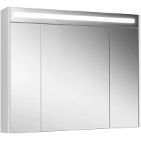 Зеркальный шкаф Belux Бристоль ВШ 110 4810924292445 110x80 см, с LED-подсветкой, выключателем, белый глянец