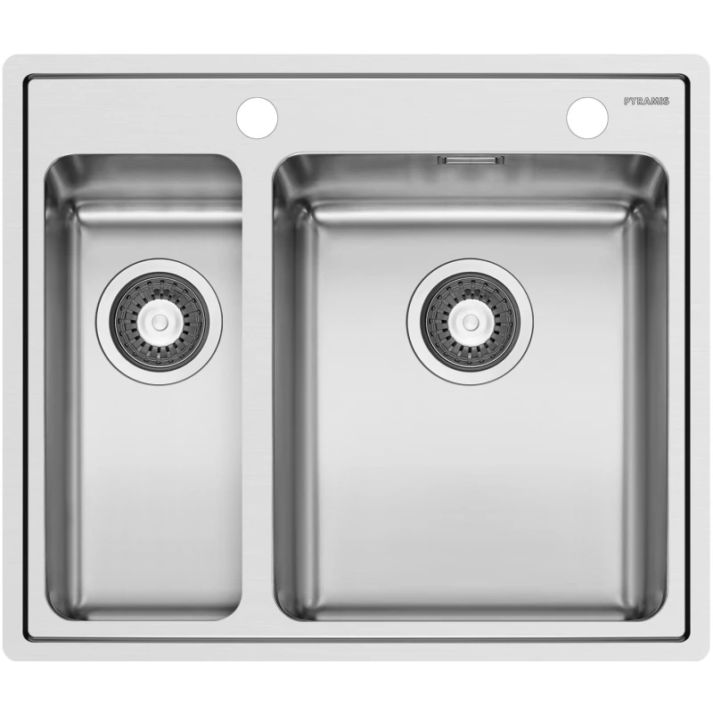Кухонная мойка Pyramis Pella 1 1/2B полированная сталь 108910401