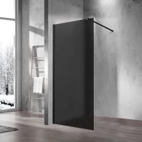 Душевая перегородка Vincea Walk-In VSW-1H900GFB 90 см, профиль черный матовый, стекло тонированное матовое