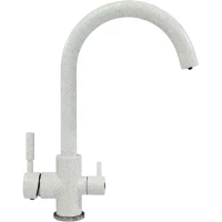 Смеситель для кухни с подключением к фильтру серый металлик Tolero Элара Дуо 627734