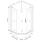 Душевой уголок 100x100 см Good Door Pandora PNT 100-C-CH прозрачное - 3