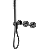 Смеситель для ванны Feramolli Sole S680GB CoolStart, встраиваемый, с душевым гарнитуром, графит матовый