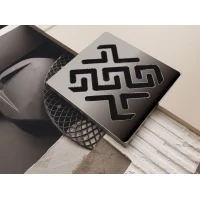 Душевой трап Berges Platz Antik 091161 148x148/50 мм, с решеткой, перфорированный, хром