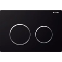 Кнопка смыва Geberit Omega20 115.085.KM.1 для инсталляции, черный/хром/черный