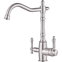 Смеситель для кухни Zorg SH 812 SATIN с подключением к фильтру, сатин