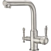 Смеситель для кухни Zorg ZR 313 YF-33 SATIN с подключением к фильтру, сатин