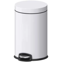 Мусорное ведро WeltWasser Erfie WT 10000000901 8л, с педалью, белый