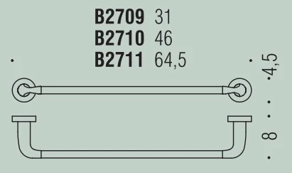 Полотенцедержатель 46 см Colombo Design Basic B2710 - фото 3