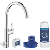 Смеситель для мойки с функцией очистки водопроводной воды Grohe Blue Pure BauCurve 30385000