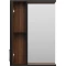 Зеркальный шкаф Misty Кедр П-Кед04050-011Л 50x72 см L, черный матовый/орех - 3