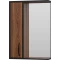 Зеркальный шкаф Misty Кедр П-Кед04050-011Л 50x72 см L, черный матовый/орех - 2