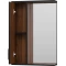 Зеркальный шкаф Misty Кедр П-Кед04050-011Л 50x72 см L, черный матовый/орех - 4