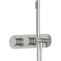 Термостат для ванны Feramolli Dante CS8842F встраиваемый, с душевым гарнитуром, никель матовый