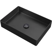 Раковина-чаша Abber Wasser Kreis AF2400MB 51x36 см, накладная, черный матовый