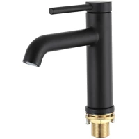 Смеситель для раковины Gappo G1006-6 черный матовый