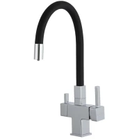 Смеситель для кухни Gappo G4395-30 с подключением к фильтру, гибким изливом, хром