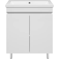 Тумба под раковину Misty Енисей Э-Ени01070-012 66,3 см, напольная, белый глянец/белый матовый