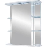 Изображение товара зеркальный шкаф misty магнолия э-маг04055-01свл 50x72 см l, с подсветкой, выключателем, белый глянец