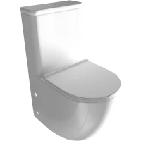 Унитаз-компакт Knotlor Essence WC655WG безободковый, торнадо, с сиденьем микролифт, белый