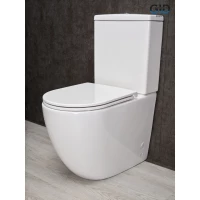 Унитаз-компакт GID Tn2188 безободковый, с сиденьем микролифт, белый