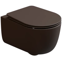 Унитаз подвесной GSG Hit HIWCSO035 безободковый, какао матовый